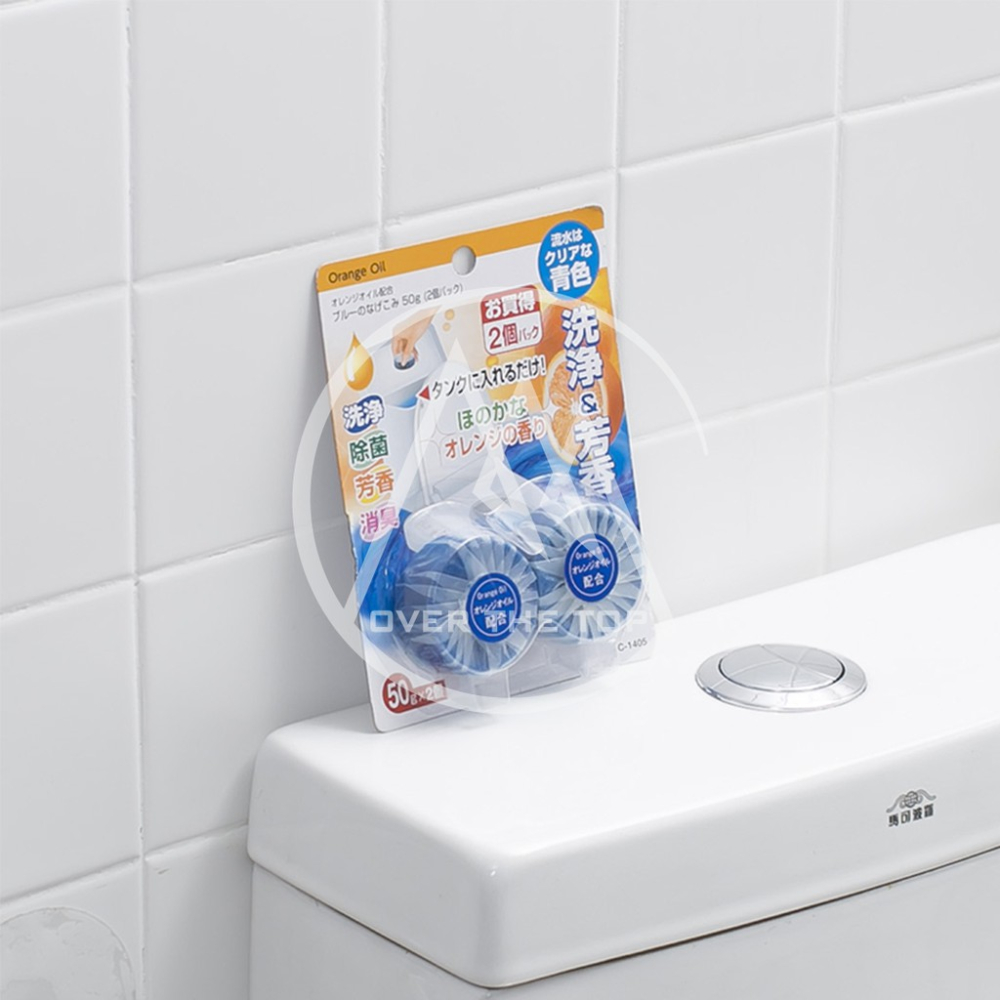 日本 不動化學 馬桶酵素清潔錠（2入組）／馬桶芳香錠 馬桶水箱清潔錠 水箱藍酵素 馬桶芳香除菌消臭劑【超越巔峰】-細節圖2