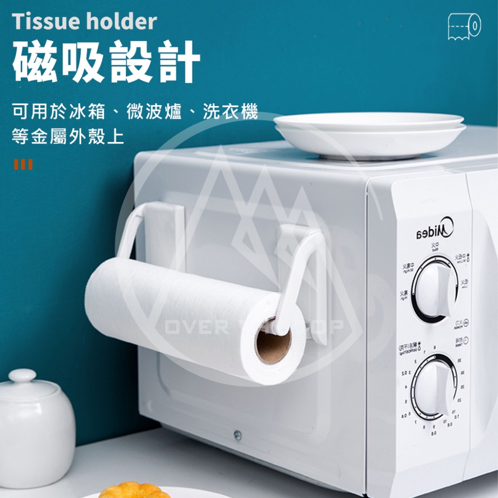 日本 SURUGA 磁吸式紙巾架／免打孔紙巾架 廚房紙巾架 衛生紙收納 無痕紙巾架 毛巾架 抹布架 保鮮膜架【超越巔峰】-細節圖3