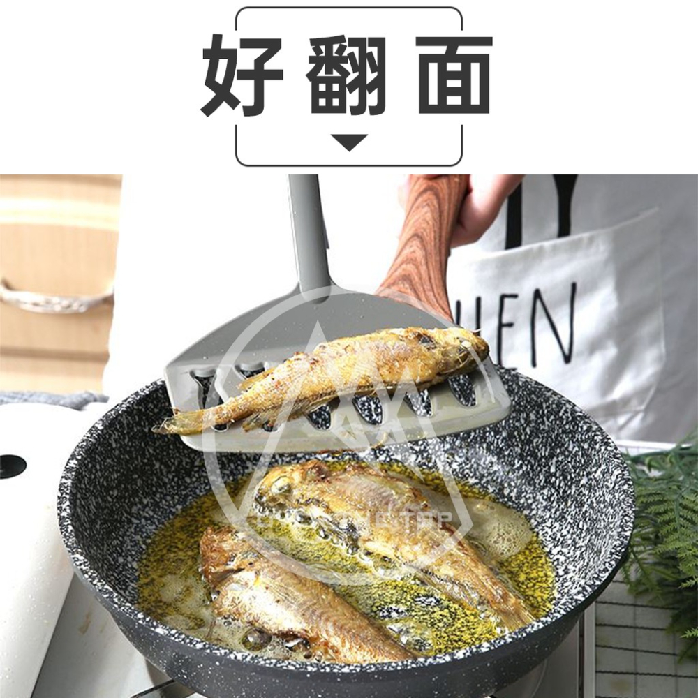 日本製 煎魚鏟子／翻魚鏟 玉子燒鏟 不沾鍋鏟子 鍋鏟 煎蛋鏟 瀝油煎鏟 平鏟【超越巔峰】-細節圖4