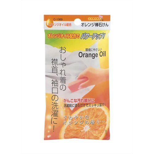 日本製 不動化學 橘子衣領去污棒 (100g) ／橘油強效去污皂 Orange Oil 清潔棒 去污條【超越巔峰】-細節圖2