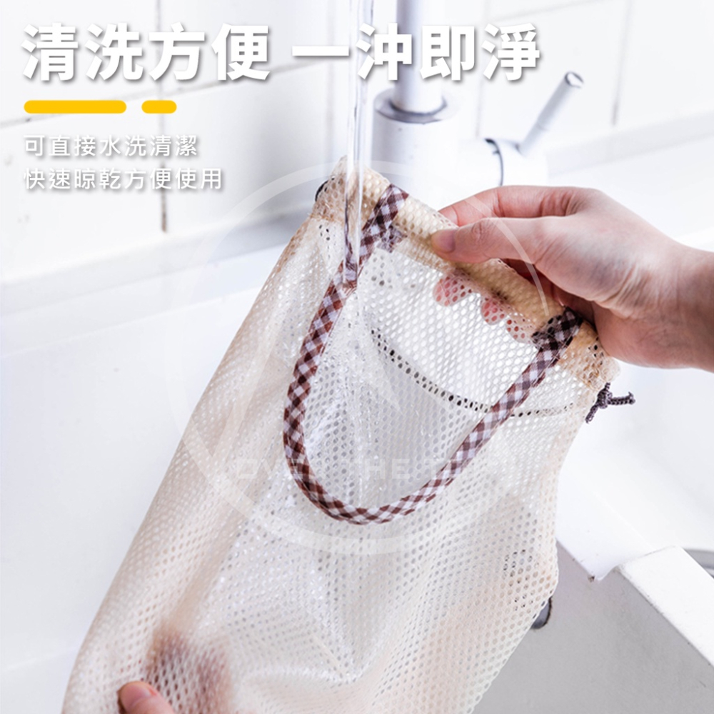 日本進口 蔬果收納網袋／洋蔥袋 大蒜掛袋 環保網袋 廚房收納網袋 壁掛式蔬果掛袋 網格收納袋 蒜頭袋 儲物袋【超越巔峰】-細節圖5