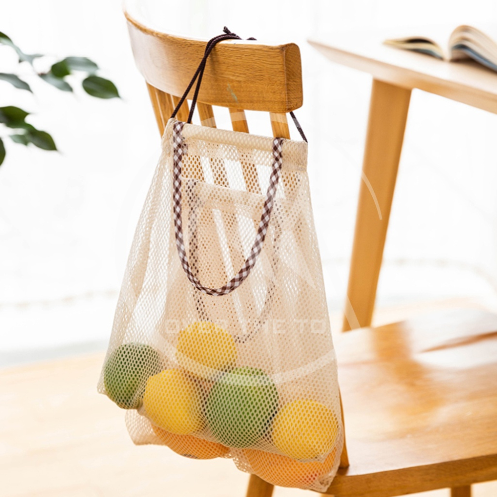 日本進口 蔬果收納網袋／洋蔥袋 大蒜掛袋 環保網袋 廚房收納網袋 壁掛式蔬果掛袋 網格收納袋 蒜頭袋 儲物袋【超越巔峰】-細節圖7