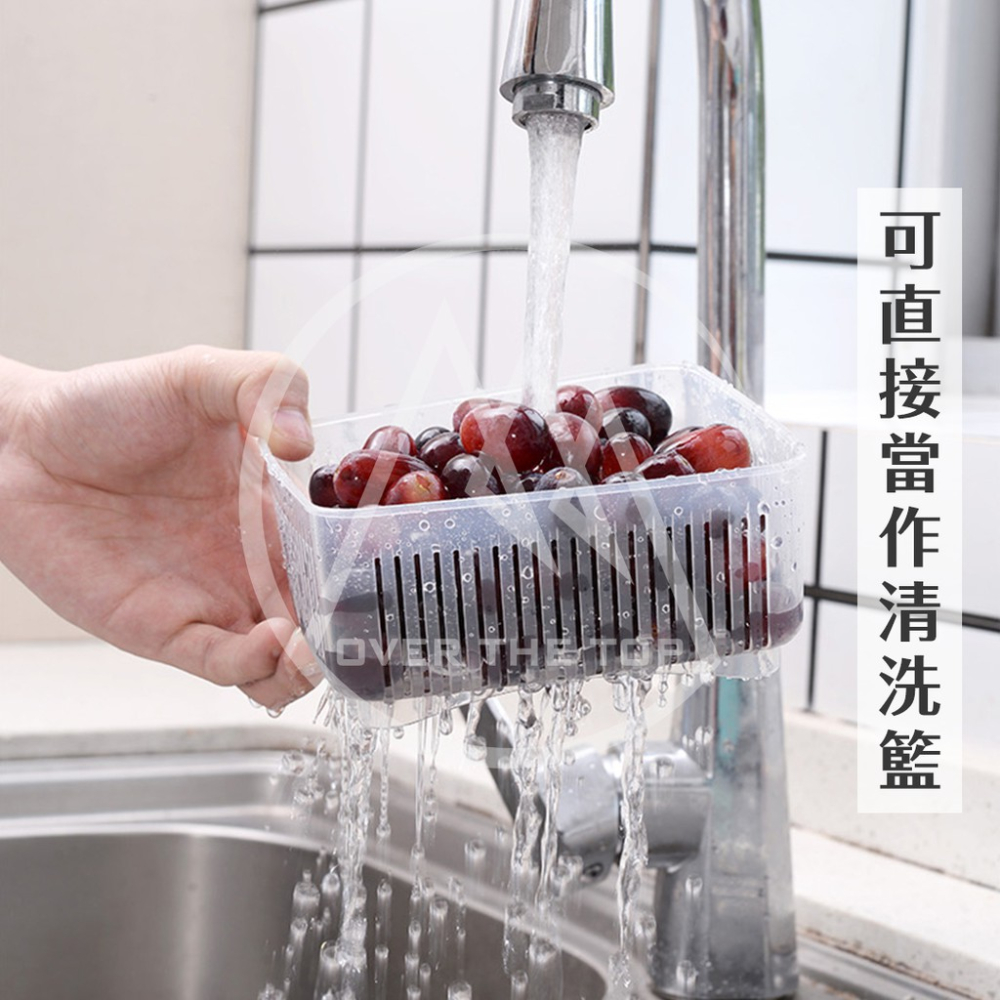 日本製 密封瀝水保鮮盒 1.1L（可微波）／香料保鮮盒 蔥蒜辣椒收納盒 蔥花盒 蔥薑盒 豆腐盒 微波保鮮盒【超越巔峰】-細節圖3