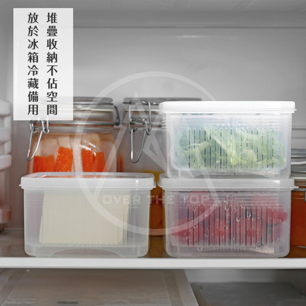 日本製 密封瀝水保鮮盒 1.1L（可微波）／香料保鮮盒 蔥蒜辣椒收納盒 蔥花盒 蔥薑盒 豆腐盒 微波保鮮盒【超越巔峰】-細節圖5