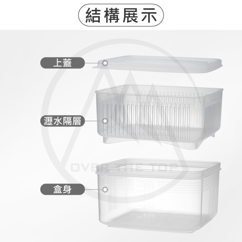 日本製 密封瀝水保鮮盒 1.1L（可微波）／香料保鮮盒 蔥蒜辣椒收納盒 蔥花盒 蔥薑盒 豆腐盒 微波保鮮盒【超越巔峰】-細節圖8