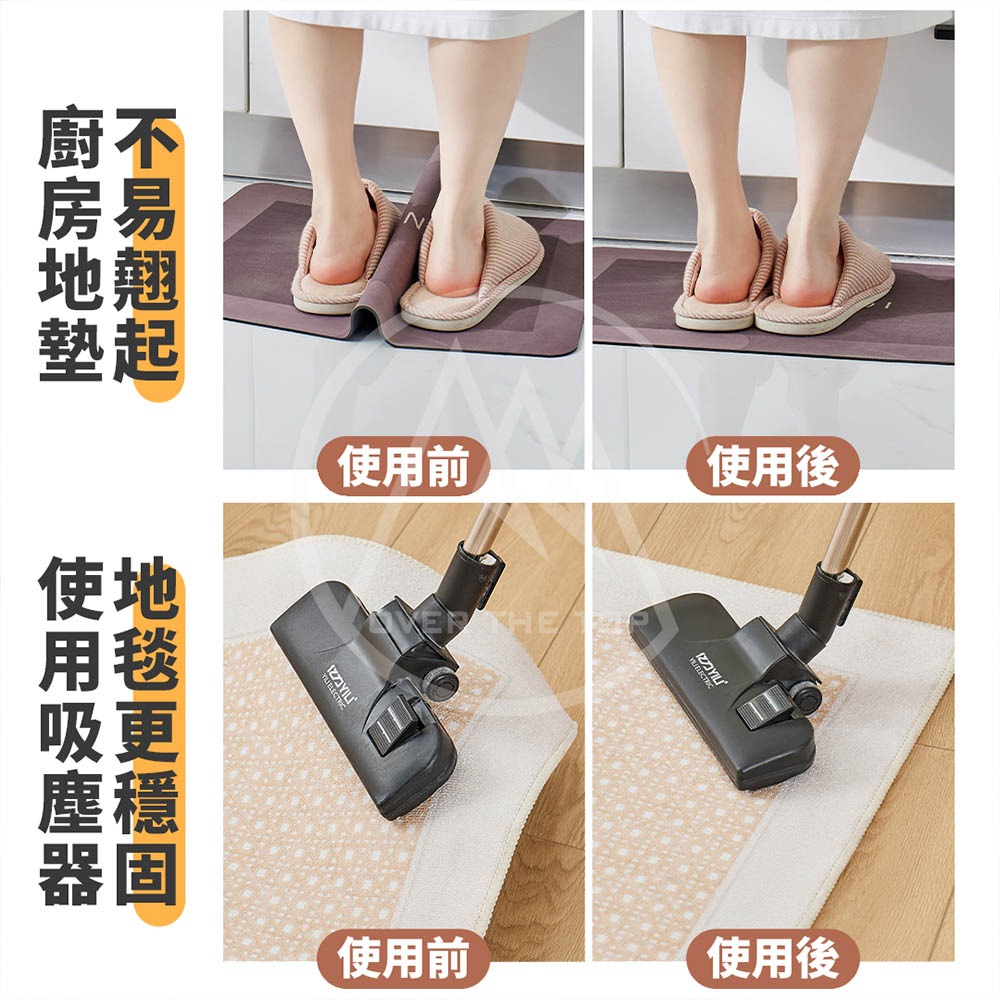 日本進口 SURUGA 地毯防滑墊（4入組）／地墊止滑墊 可裁切防滑片 地墊防滑貼片 瑜珈墊防滑貼【超越巔峰】-細節圖4