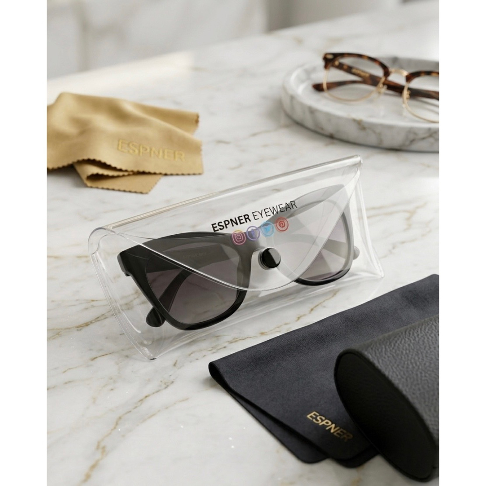 🕶【官方產品】ESPNER CLEAR CASE透明眼鏡盒 PVC防壓收納盒 時尚墨鏡盒 防刮便攜 高質感眼鏡盒-細節圖3