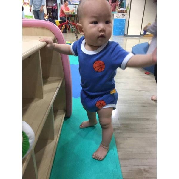 5折特賣~台灣現貨 男童套裝 竹節棉球球套裝(1-3歲),12m/18m/24m/100-細節圖4