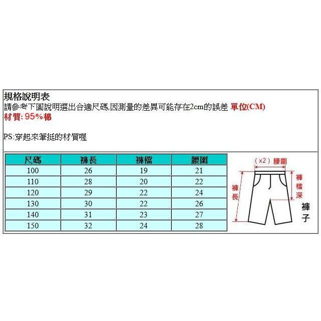 5折特賣~台灣現貨 迷彩系列中大童五分褲-100/110/120/130/140-細節圖2