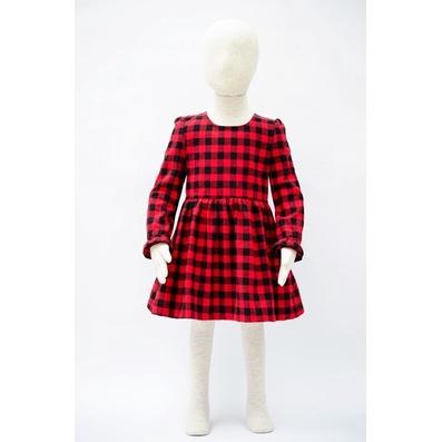 5折出清~台灣現貨 EPK格紋小女生秋冬洋裝100/110/120/130/140/150-細節圖6