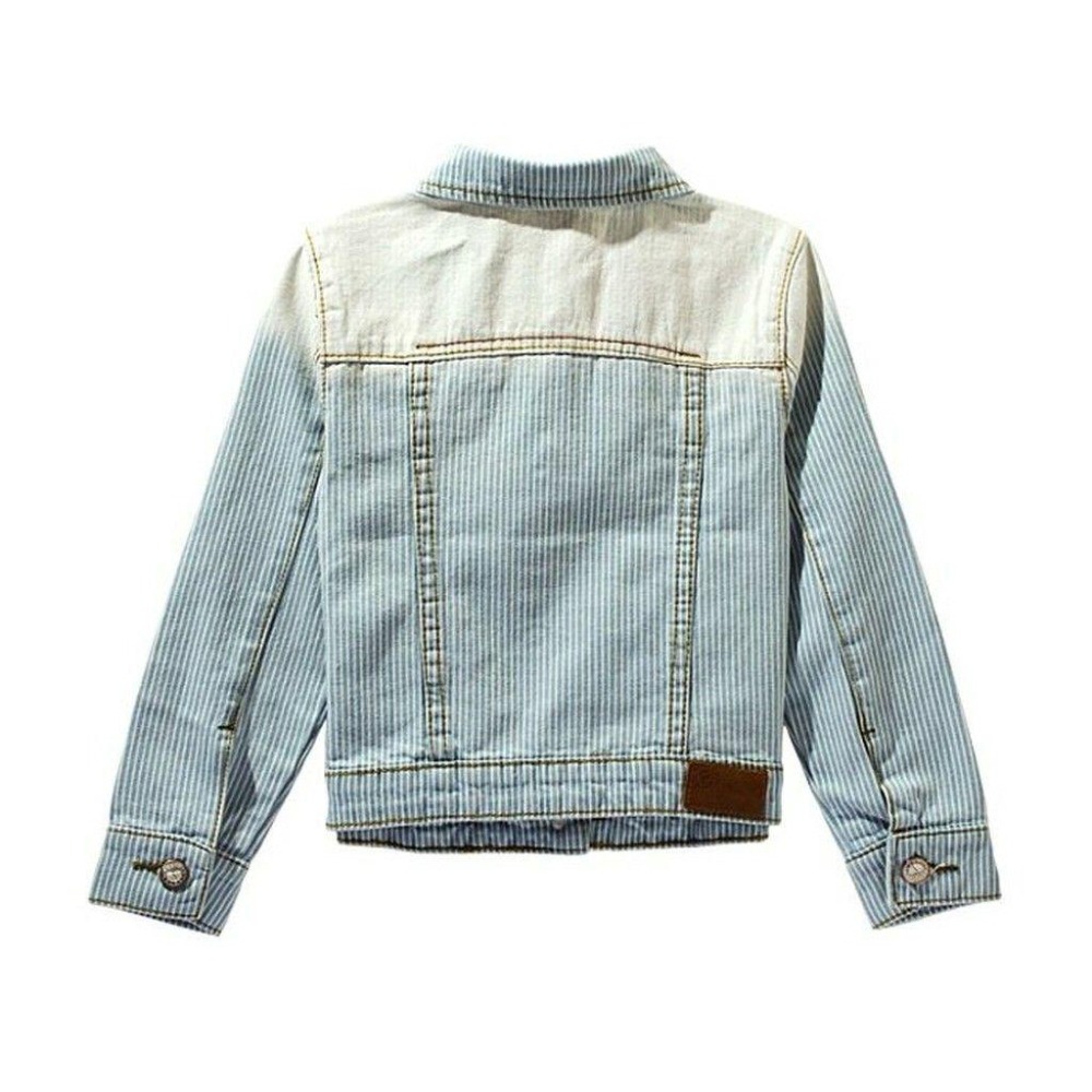 5折出清~台灣現貨 EPK 條紋刷白牛仔親子外套110碼/120碼/130碼/140碼/150碼-細節圖2