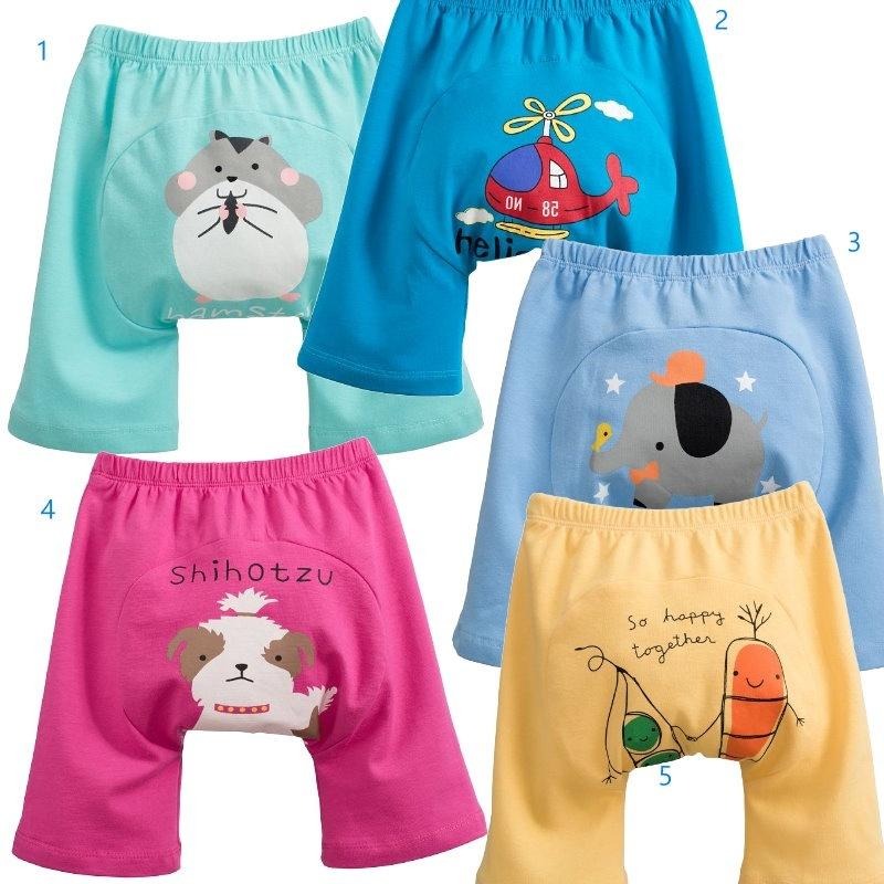 5折出清~台灣現貨 夏季單棉印花屁屁褲/童褲-5色可選-細節圖3