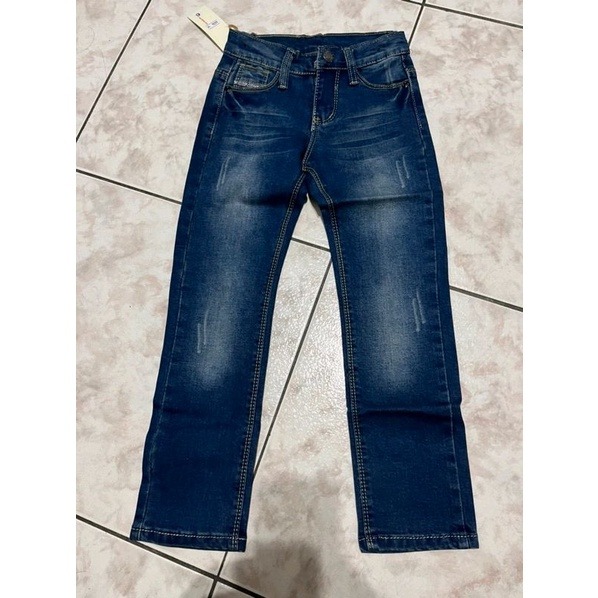 5折出清~台灣現貨 原單帥氣刷白牛仔長褲,110/120/140/160-規格圖2