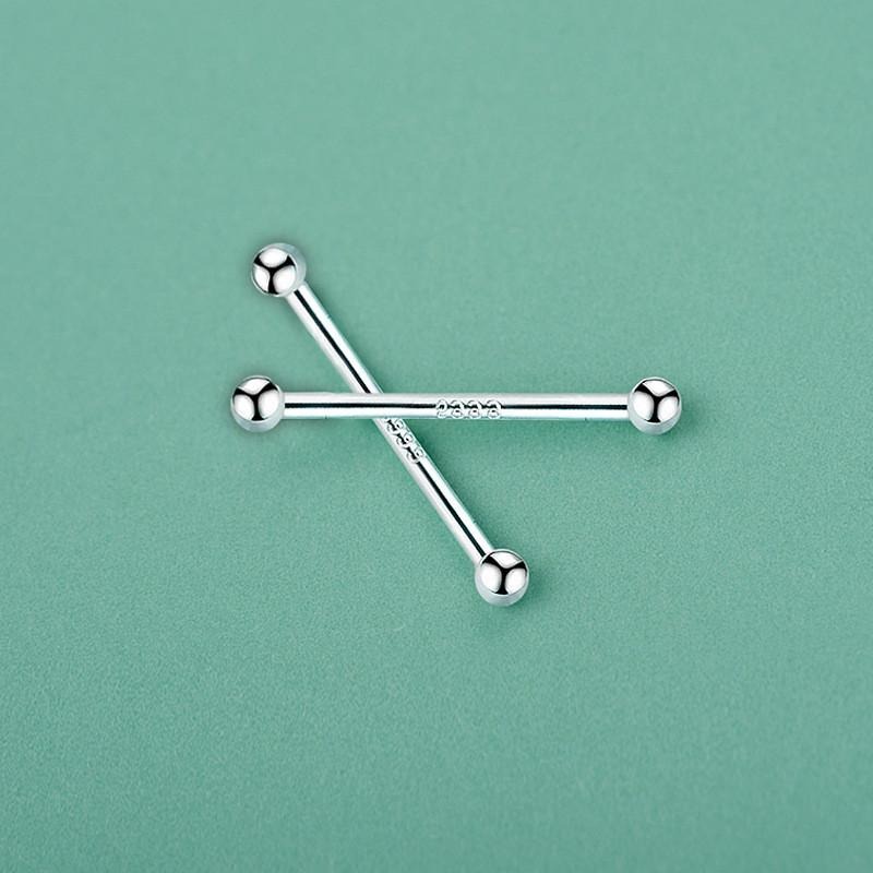 J&S 999純銀耳釘 養耳洞釘 簡約耳飾 星座耳釘-細節圖3