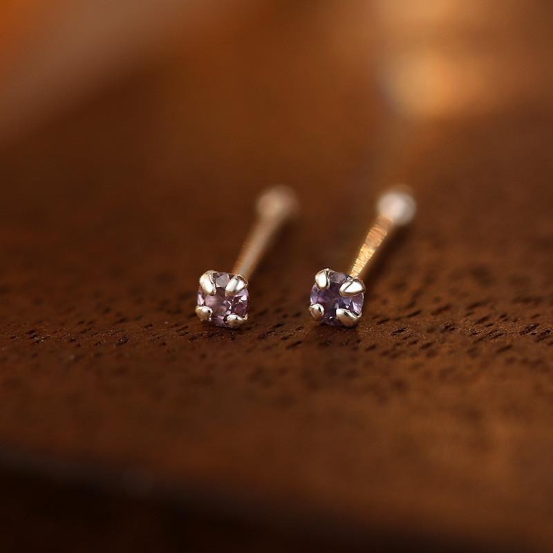 J&S 999純銀耳釘 養耳洞釘 簡約耳飾 星座耳釘-細節圖7