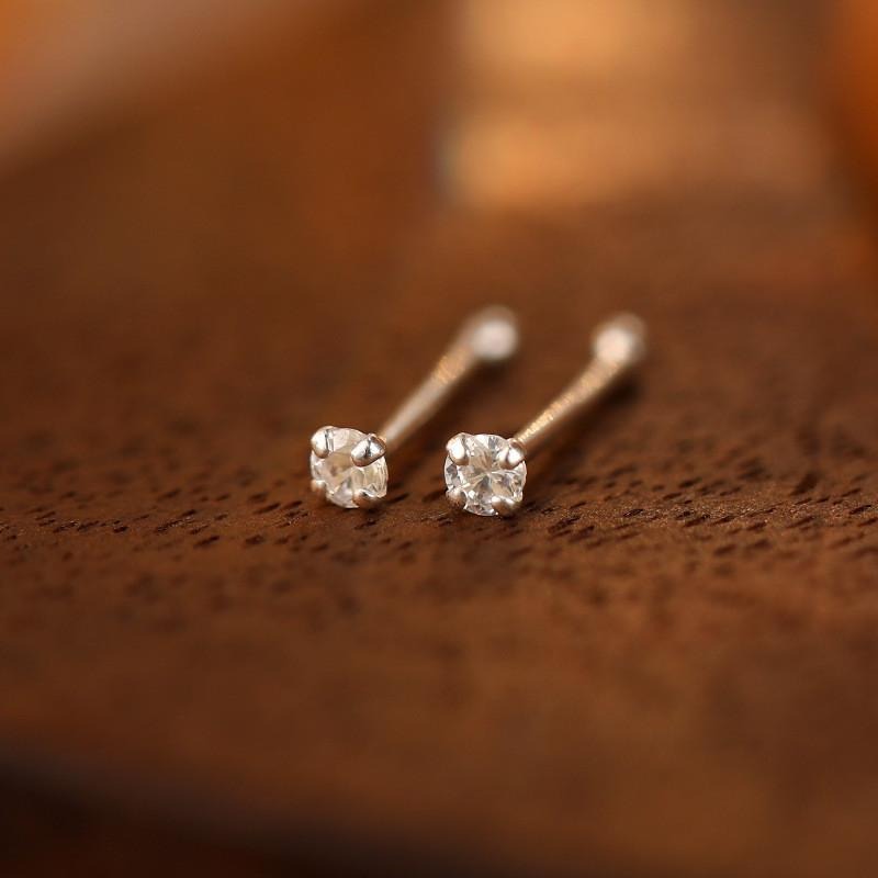 J&S 999純銀耳釘 養耳洞釘 簡約耳飾 星座耳釘-細節圖9