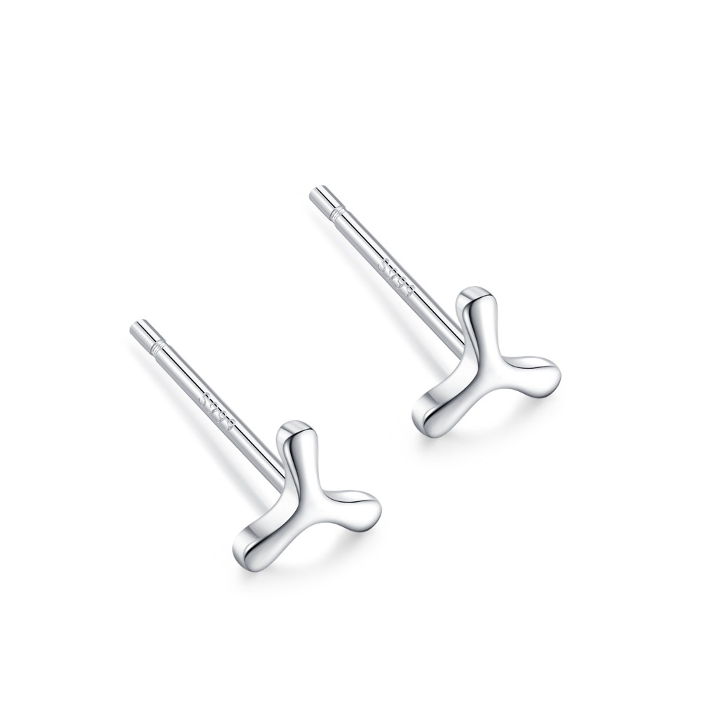 99純銀18-風車耳釘