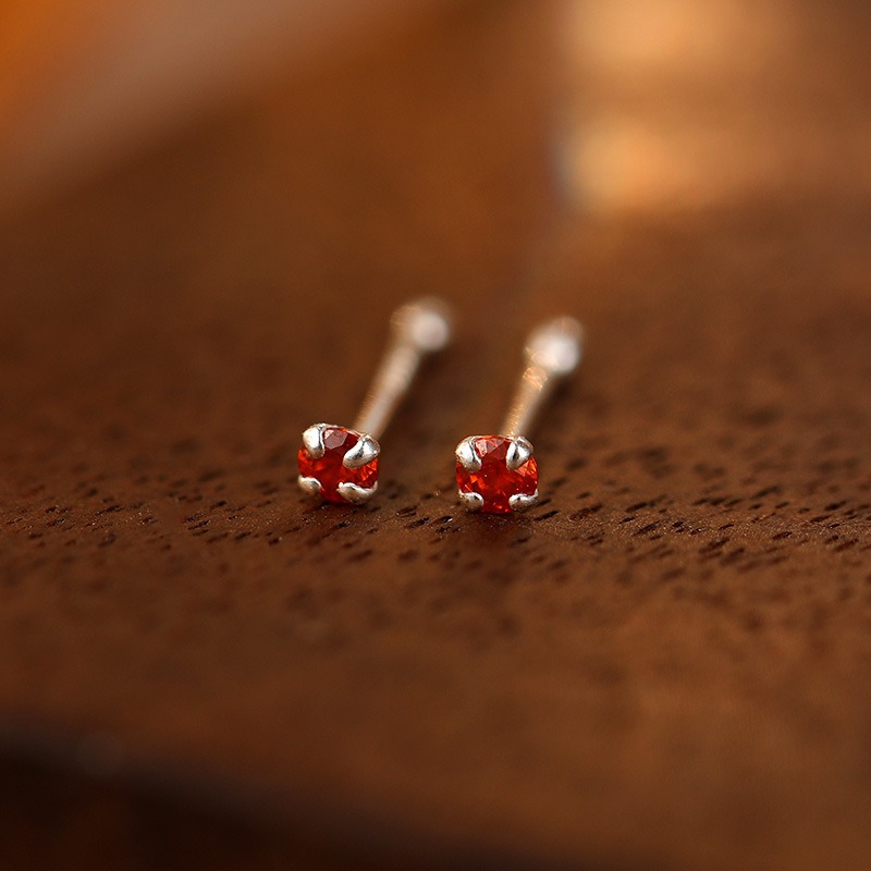 J&S 999純銀耳釘 養耳洞釘 簡約耳飾 星座耳釘-規格圖9