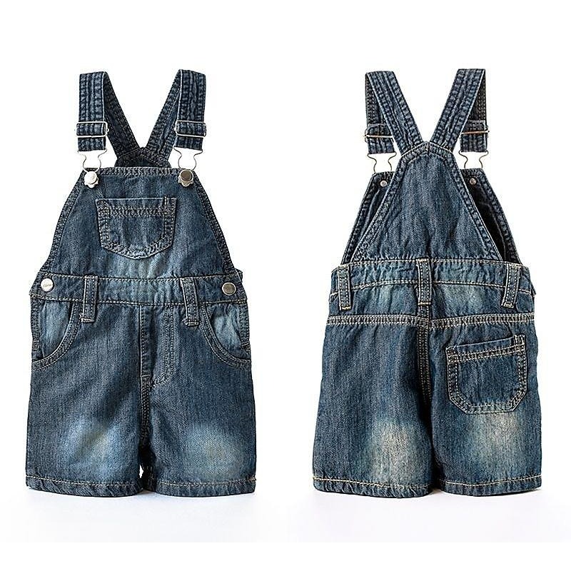 017款牛仔短吊帶褲90cm