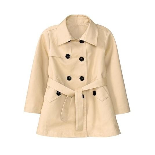 5折出清~台灣現貨 EPK小女生有內裡風衣外套-90/100/110/120/130-細節圖5