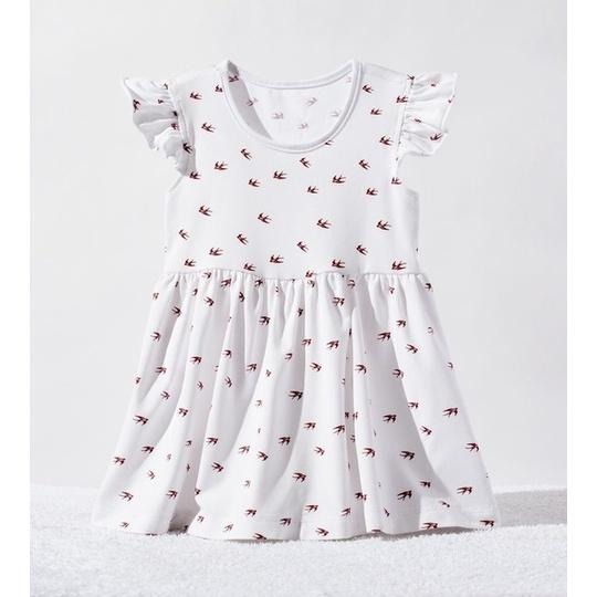 5折出清~台灣現貨 EPK純棉飛袖連身洋裝86/90/95-細節圖3