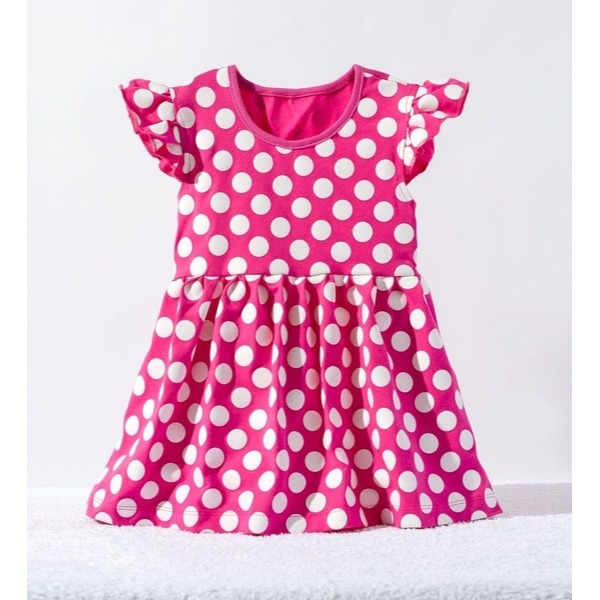 5折出清~台灣現貨 EPK純棉飛袖連身洋裝86/90/95-規格圖6