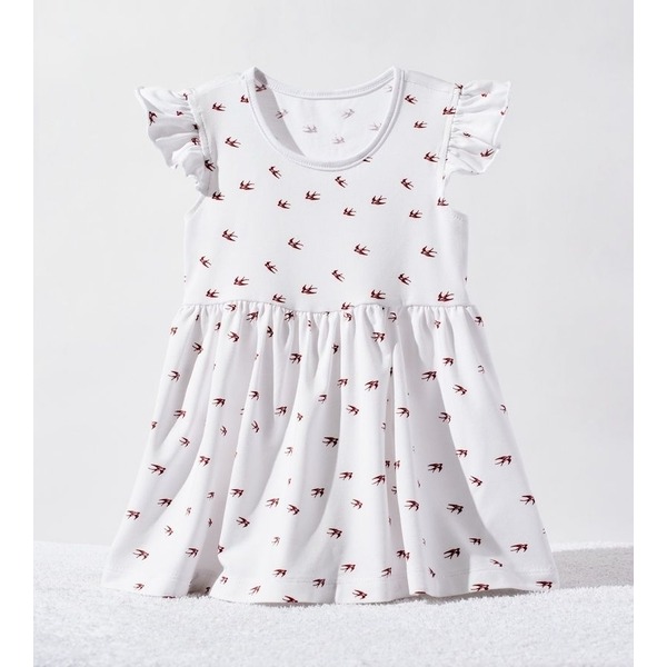 5折出清~台灣現貨 EPK純棉飛袖連身洋裝86/90/95-規格圖6