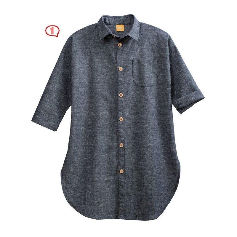 5折出清~高級精梳棉長版襯衫/女童外套/女童上衣/長袖上衣/親子裝/長版上衣-100/110/120/130/140/1-細節圖4