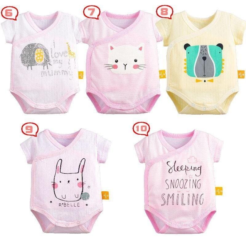 5折出清~台灣現貨 網眼棉卡通短袖包屁衣 側開包屁衣 洞洞棉包屁衣EPK包屁衣,NB/3m-細節圖3