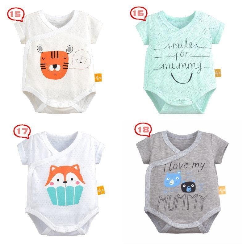 5折出清~台灣現貨 網眼棉卡通短袖包屁衣 側開包屁衣 洞洞棉包屁衣EPK包屁衣,NB/3m-細節圖5