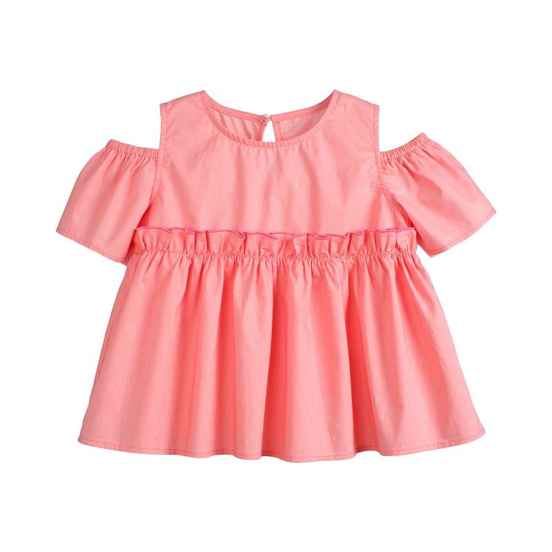 5折出清~台灣現貨 棉麻素色露肩裙式上衣,110/120/130/140/150-規格圖8