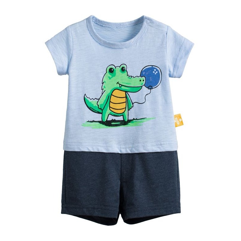 5折出清~台灣現貨 竹節棉印花肩扣假2件連身衣,6m/9m/12m/18m-規格圖5