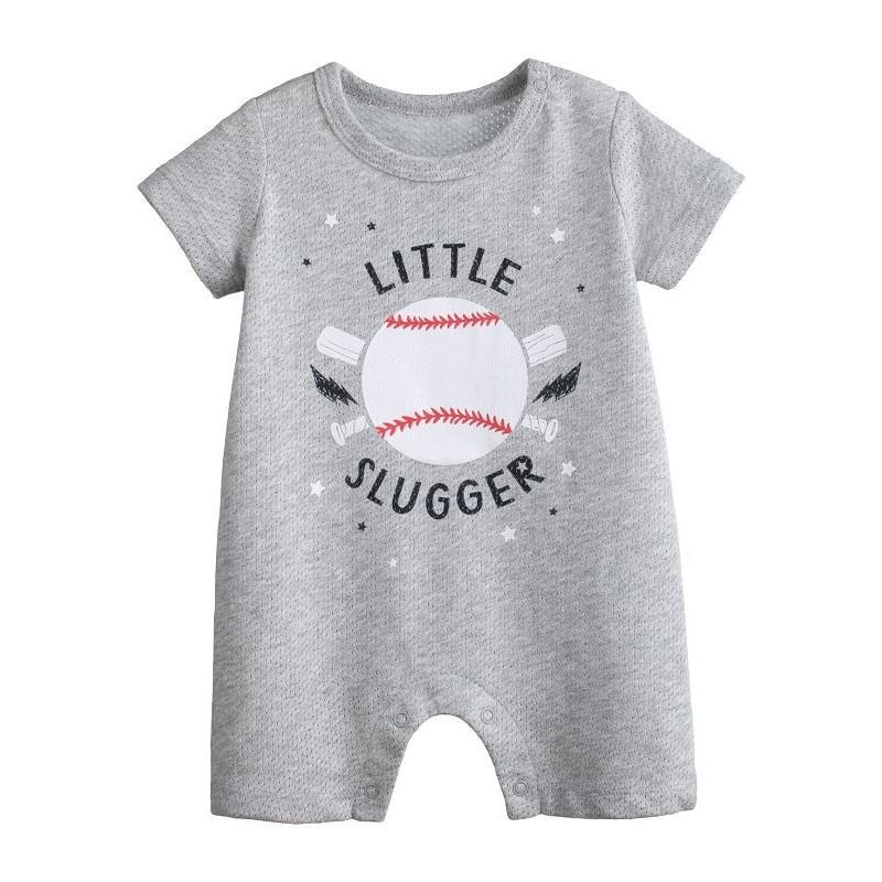 5折出清~台灣現貨 洞洞棉卡通球短袖連身衣,9m/12m/18m/24m-細節圖6