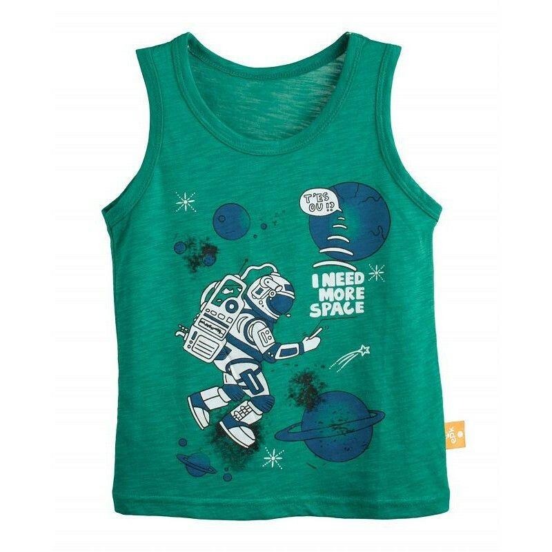 5折出清~台灣現貨 純棉童裝 竹節棉恐龍車車背心,110/120/130/140/150-細節圖5