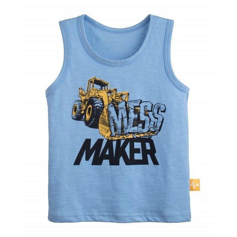 5折出清~台灣現貨 純棉童裝 竹節棉恐龍車車背心,110/120/130/140/150-細節圖6