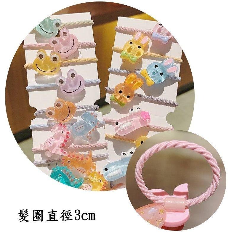 5折出清~台灣現貨 女童卡通花朵小髮圈,不挑款隨機出貨一個-細節圖2