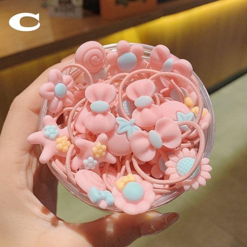 5折出清~台灣現貨 女童卡通花朵小髮圈,不挑款隨機出貨一個-細節圖5