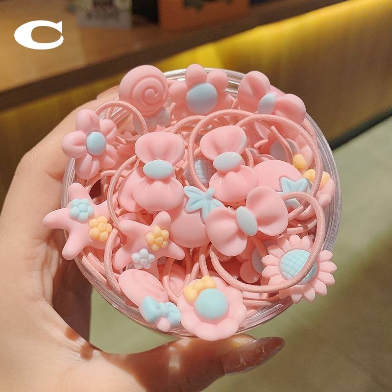 5折出清~台灣現貨 女童卡通花朵小髮圈,不挑款隨機出貨一個-規格圖5