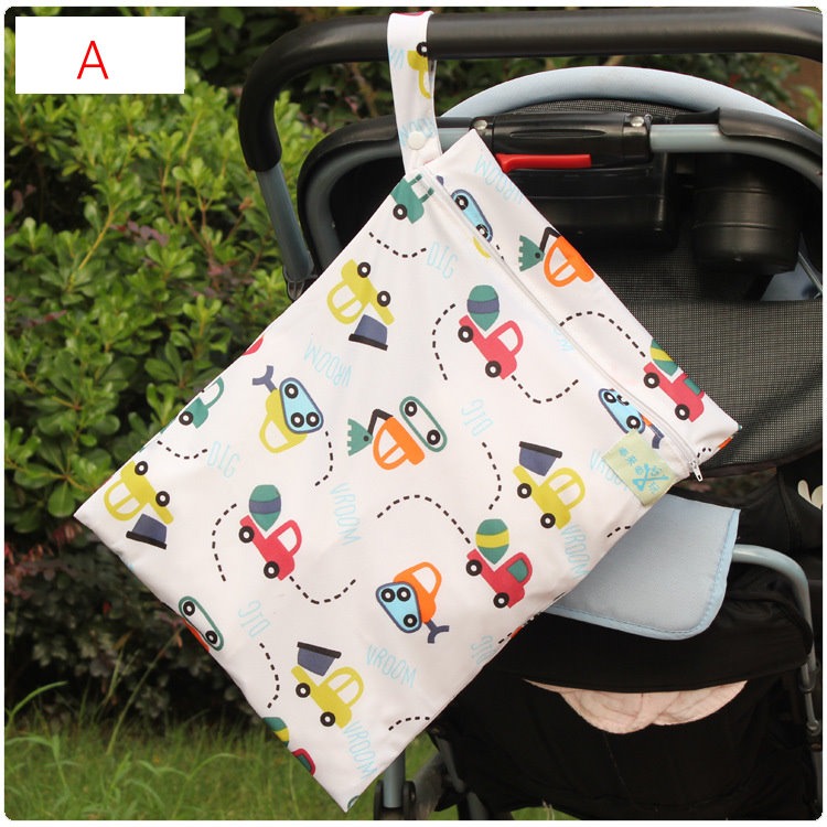 台灣現貨 推車防水袋/收納袋/尿布收納袋,30*40cm,方便好收藏-規格圖9
