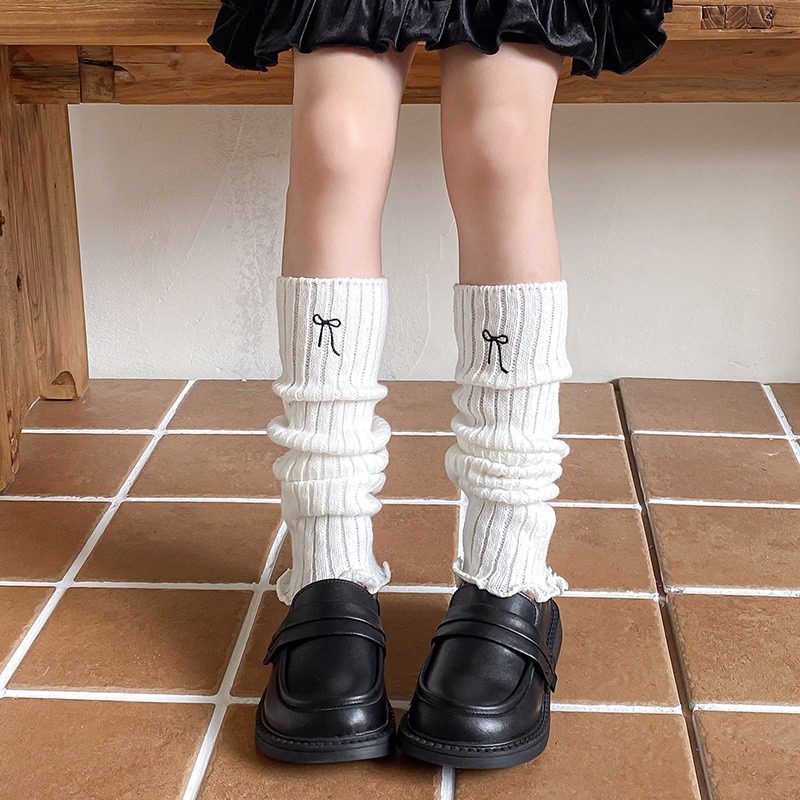 刺繡蝴蝶結白色