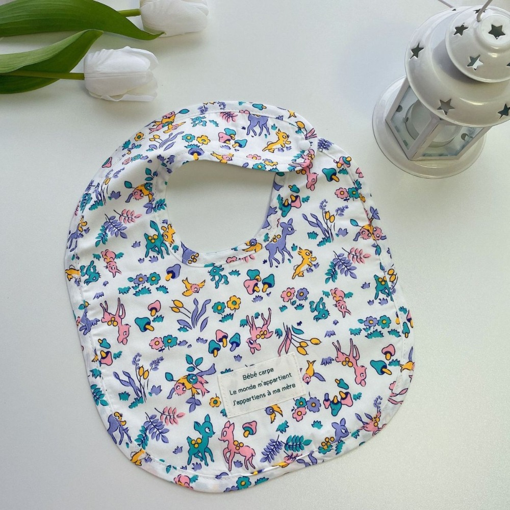台灣現貨 韓國同款純棉寶寶漂亮圍兜/防水圍兜/口水巾,6款可選-規格圖5