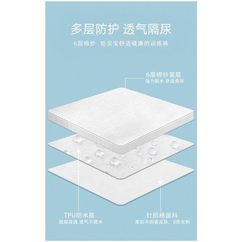 商檢合格  網眼棉學習褲 洞洞棉訓練褲 六層紗學習褲 9層學習褲-細節圖6