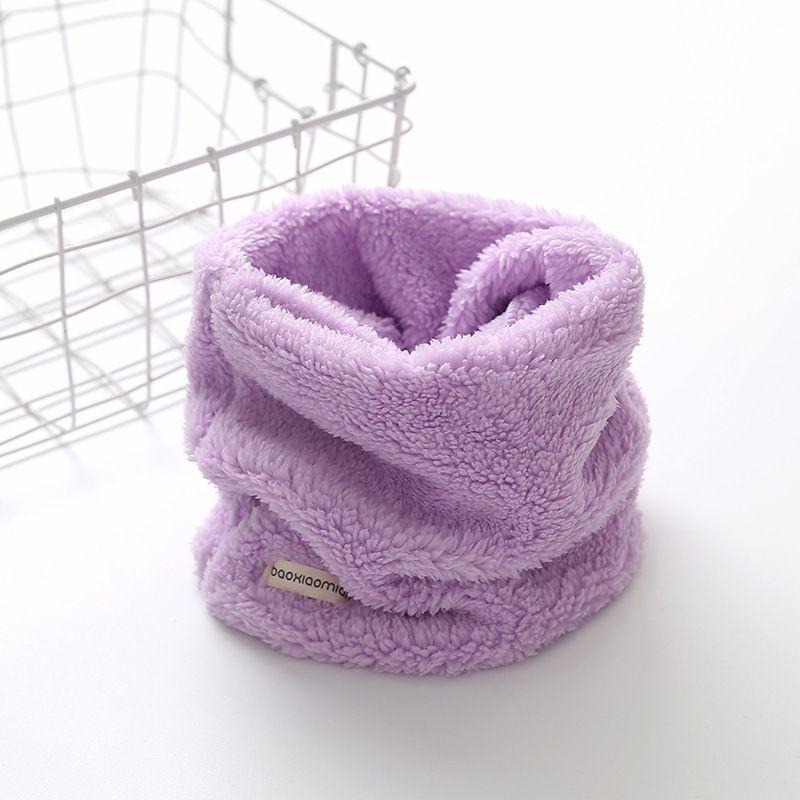 台灣現貨 韓版純色毛絨圍脖 兒童圍脖 加厚圍脖 保暖圍脖-細節圖9