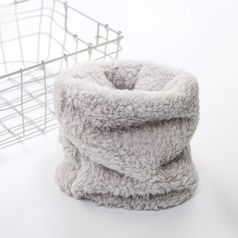 台灣現貨 韓版純色毛絨圍脖 兒童圍脖 加厚圍脖 保暖圍脖-規格圖9