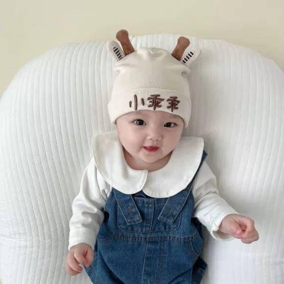 台灣現貨 春秋萌寶帽 純棉寶寶帽 嬰兒帽 春秋帽 初生帽5色可選-細節圖2