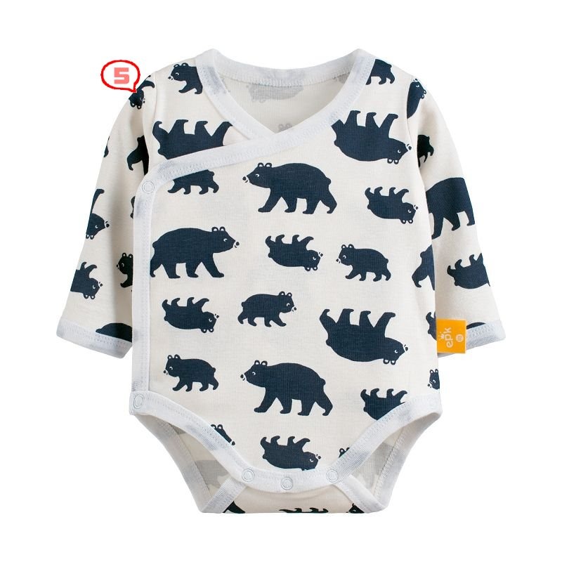 (福袋36)米色黑熊包屁衣6m