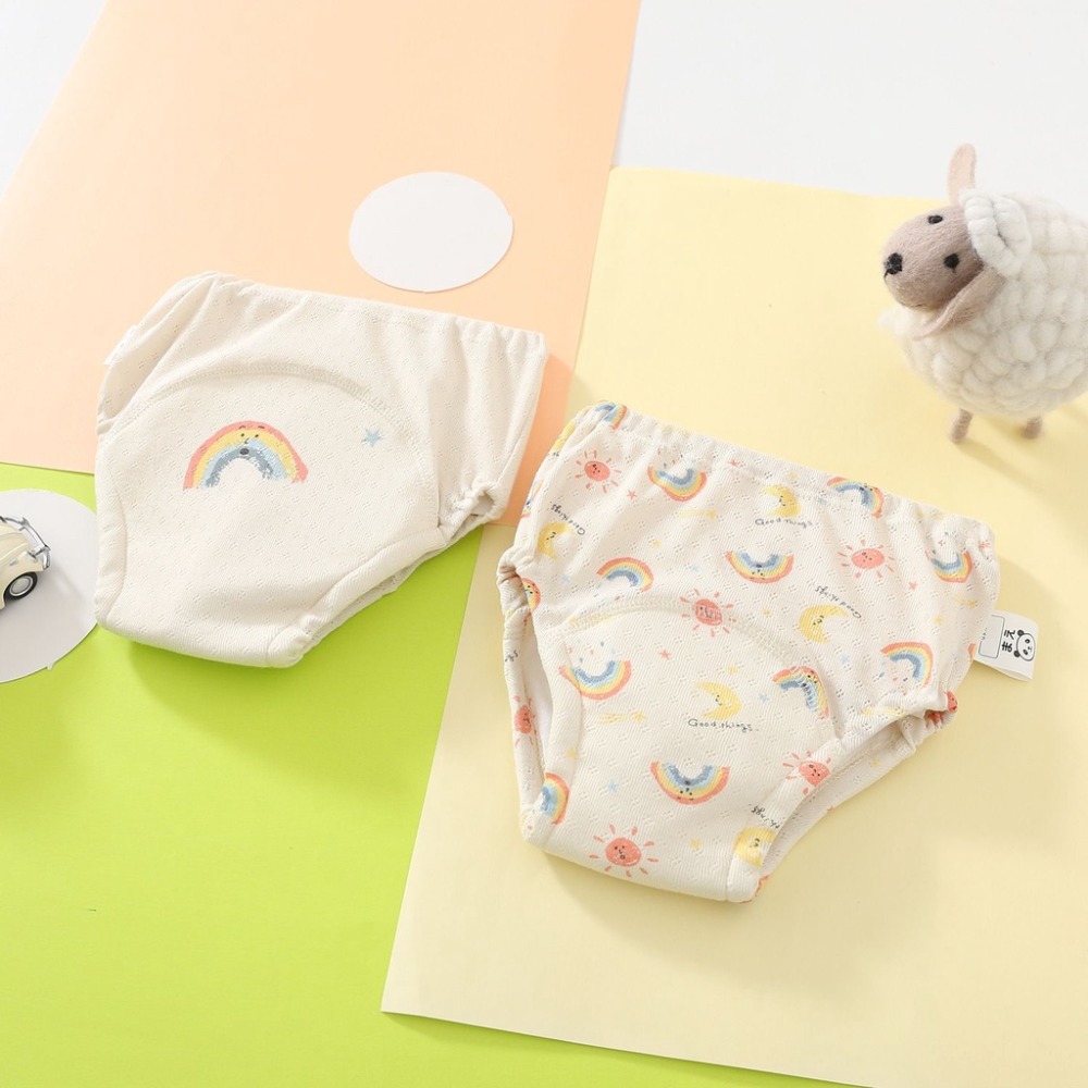 商檢合格  網眼棉學習褲 洞洞棉訓練褲 四層紗學習褲 7層布尿褲-規格圖9