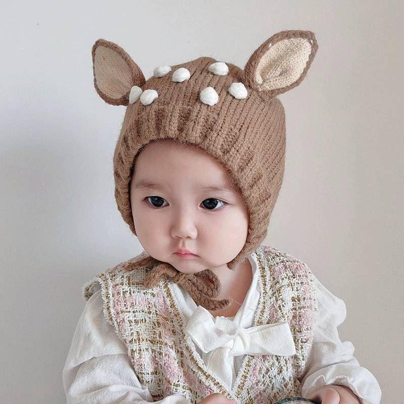 台灣現貨 冬款寶寶護耳帽 兔子造型帽 毛線帽 針織帽 保暖帽-細節圖2