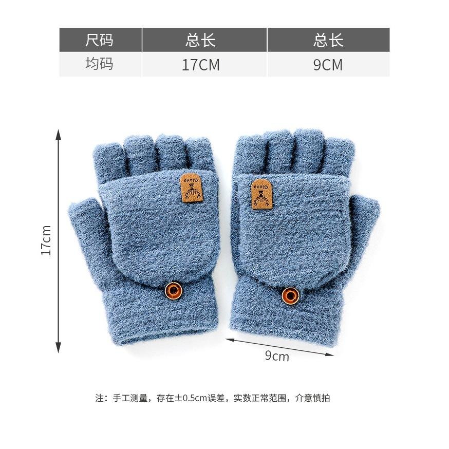 台灣現貨 秋冬百搭女手套 半指手套 翻蓋手套 保暖手套 多色可選-細節圖6