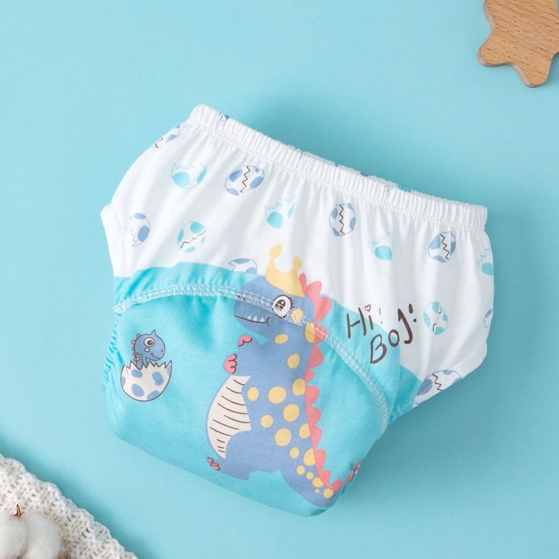 商檢合格  大動物卡通圖學習褲 瞬吸學習褲 練習褲 布尿褲90/100/110-規格圖8
